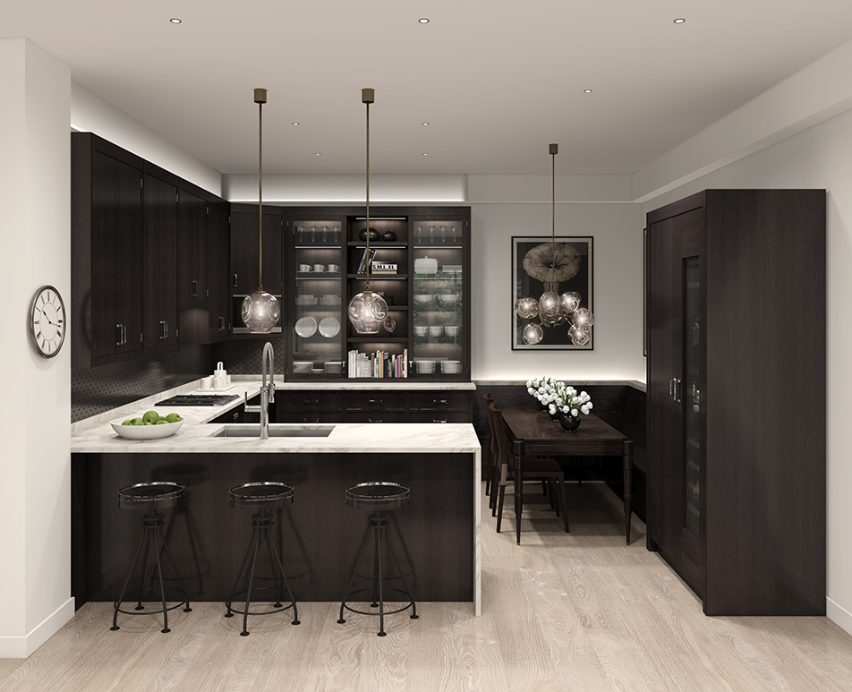 Pied-à-terre Kitchen CGI 01